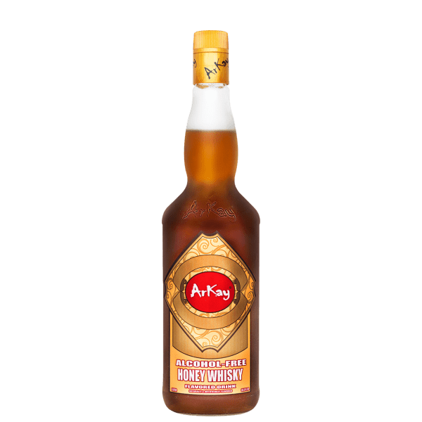 honey-whisky.png Deal 144 Bottles Arkay Version of Zero Proof Honey Whisky 33.3 FL OZ / 1 Liter
