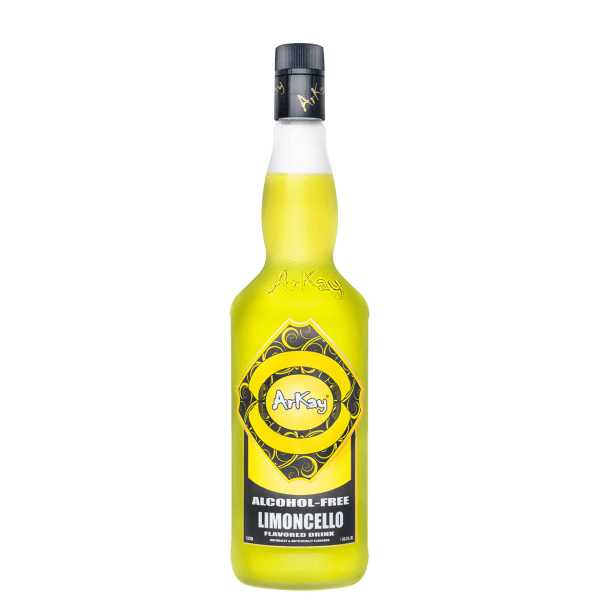 limoncello.png Deal 144 Bottles Arkay Version of Zero Proof Lemoncello Flavoured 33.3 FL OZ / 1 Liter