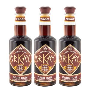 Deal 12 Bottles Arkay Zero Proof Dark Rum Alternative 33.3 FL OZ / 1 Liter