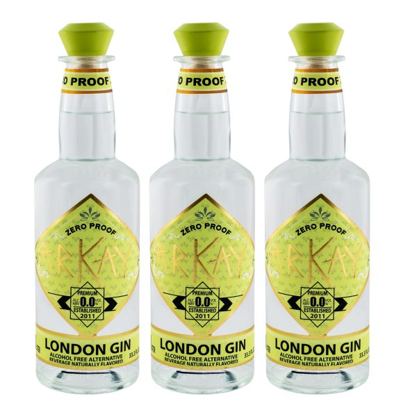 Deal 36 Bottles Arkay Zero Proof  London Gin Alternative 33.3 FL OZ / 1 Liter