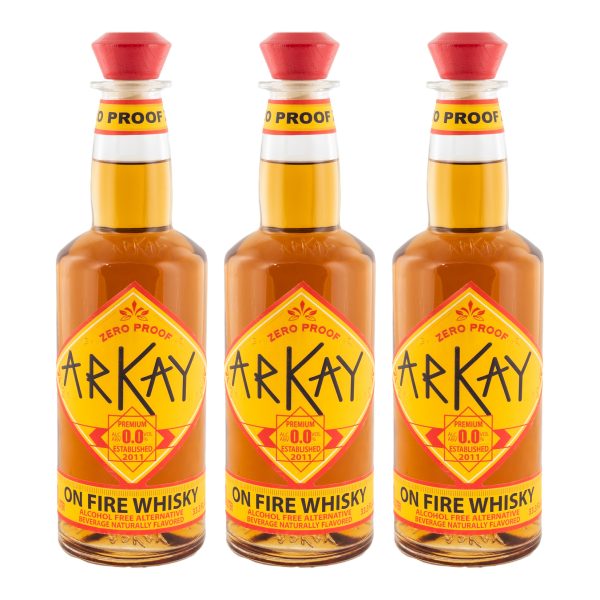 Deal 24 Bottles On Fire Whiskey Alternative 33.3 FL OZ / 1 Liter