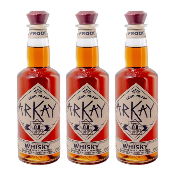 Deal 24 Bottles Arkay Zero Proof Whisky Alternative 33.3 FL OZ / 1 Liter